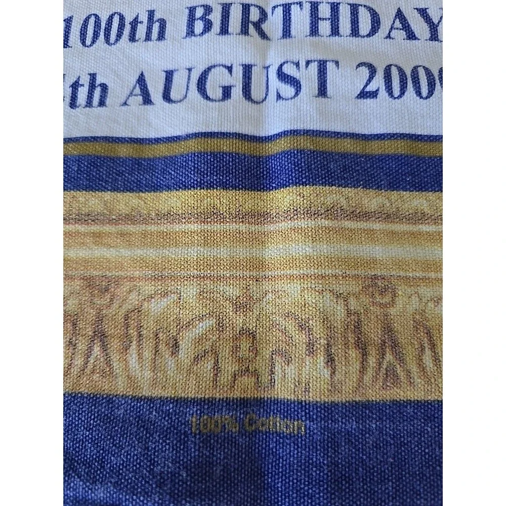 Vintage Her Majesty Queen Elizabeth 100th Birthday cotton Tea Kitchen Towel